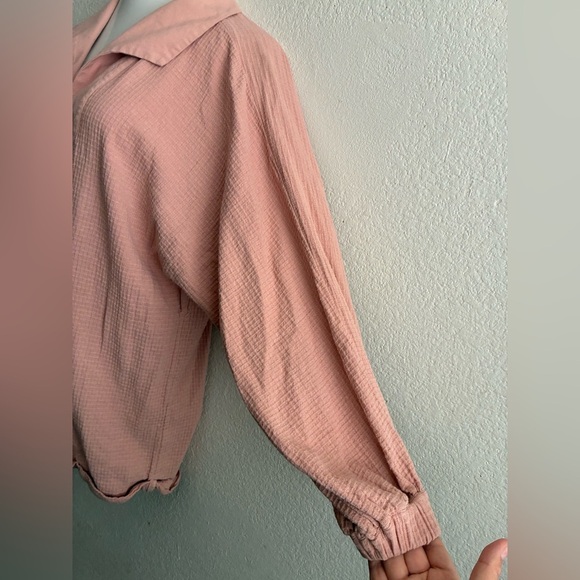 Free People Blush Oversized Cotton Romper XS - Picture 5 of 16